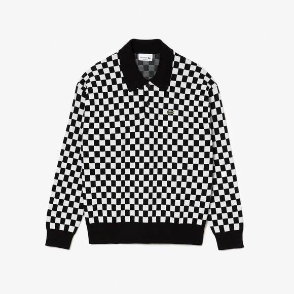 Lacoste Men's Heritage Relaxed Fit Checkerboard Sweater size Small NWOT